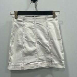 White Free People Denim skirt